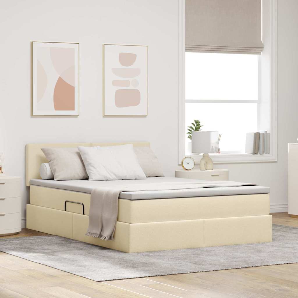Cama com arrumação e colchão Azul 100 x 200 cm