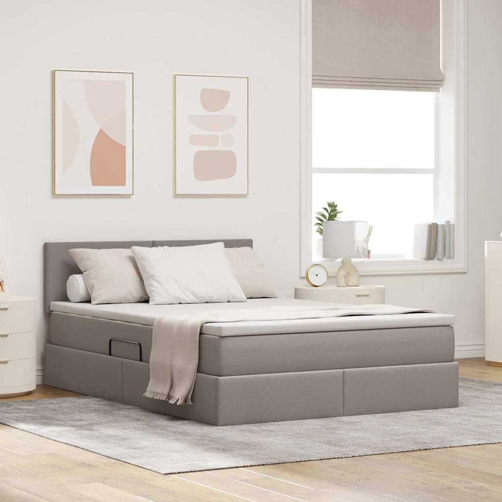 Cama com arrumação e colchão Azul 100 x 200 cm