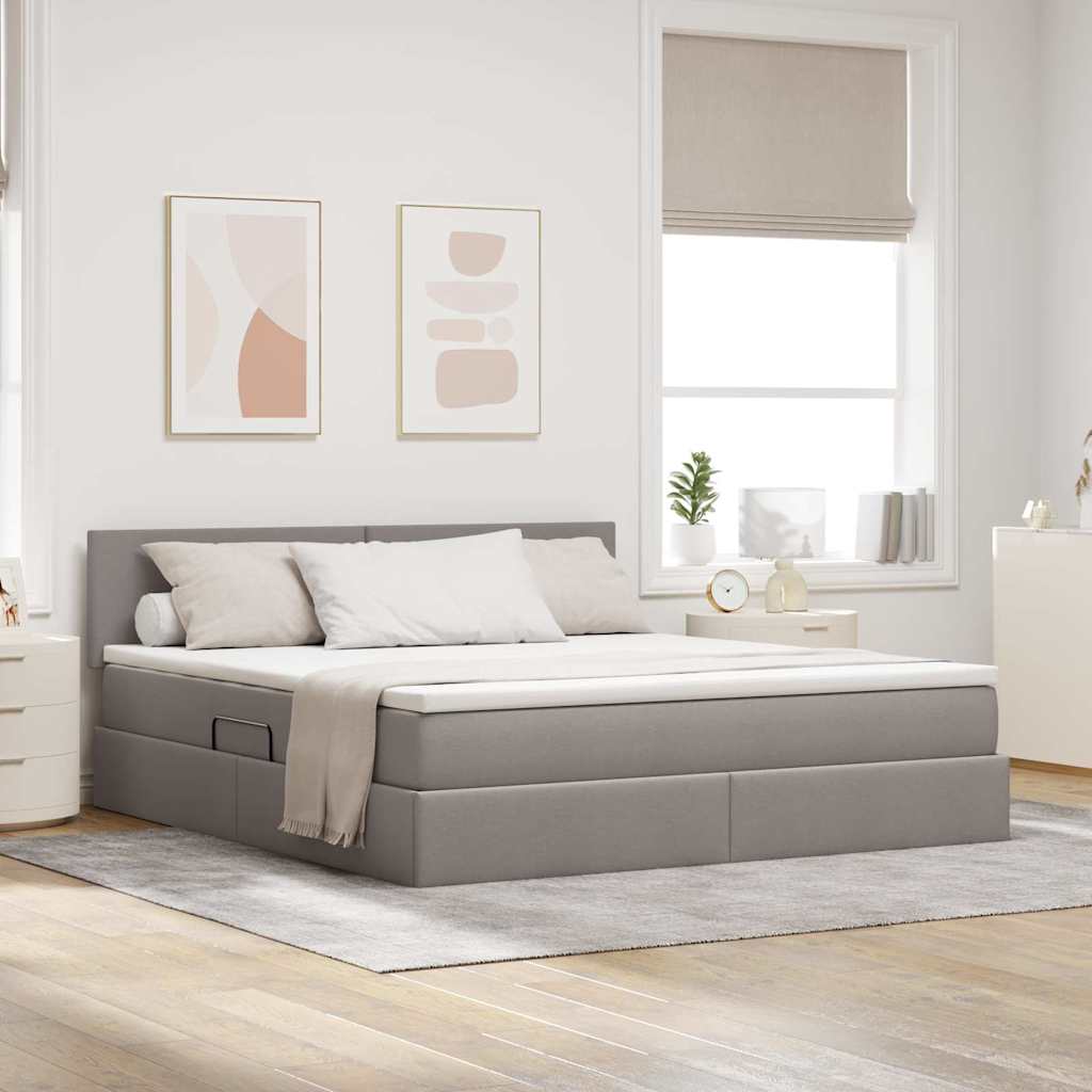 Cama com arrumação e colchão Azul 100 x 200 cm