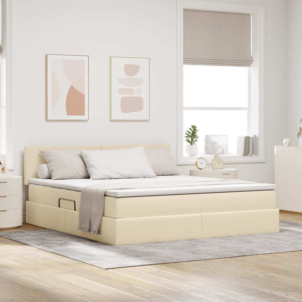 Cama com arrumação e colchão Azul 100 x 200 cm