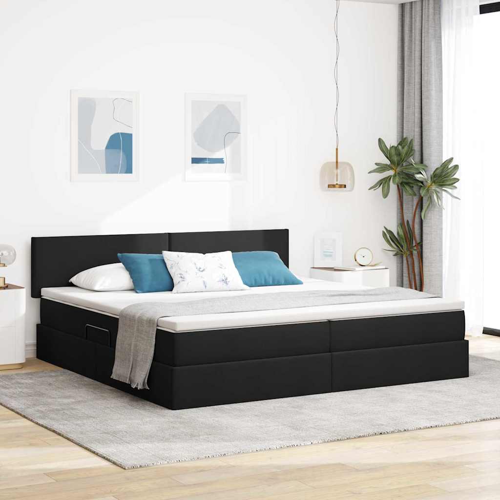 Cama com arrumação e colchão Azul 100 x 200 cm
