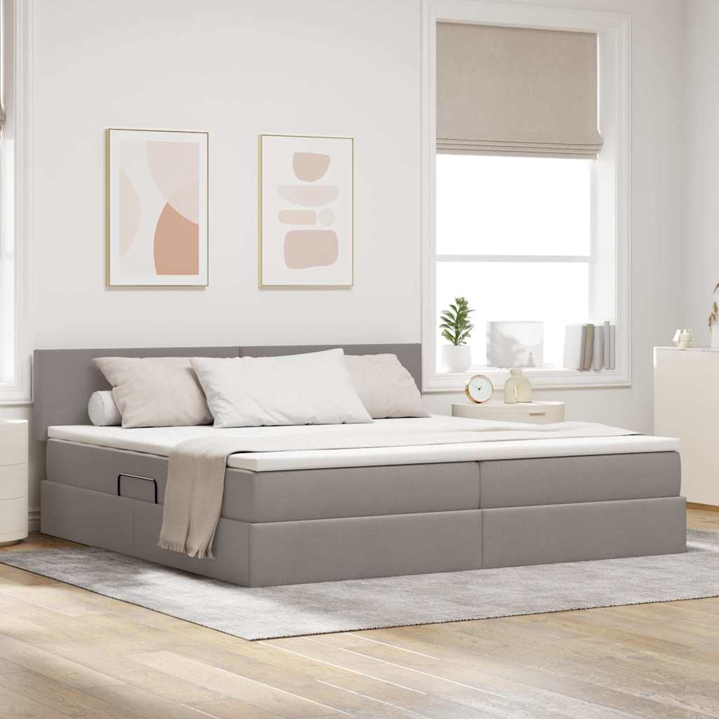 Cama com arrumação e colchão Azul 100 x 200 cm