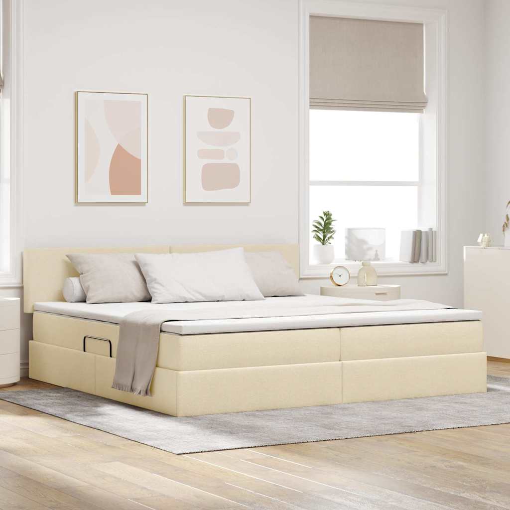 Cama com arrumação e colchão Azul 100 x 200 cm
