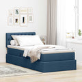 Cama com arrumação e colchão Azul 100 x 200 cm