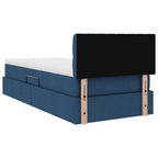 Cama com arrumação e colchão Azul 100 x 200 cm