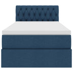 Cama com arrumação e colchão Azul 100 x 200 cm