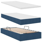 Cama com arrumação e colchão Azul 100 x 200 cm