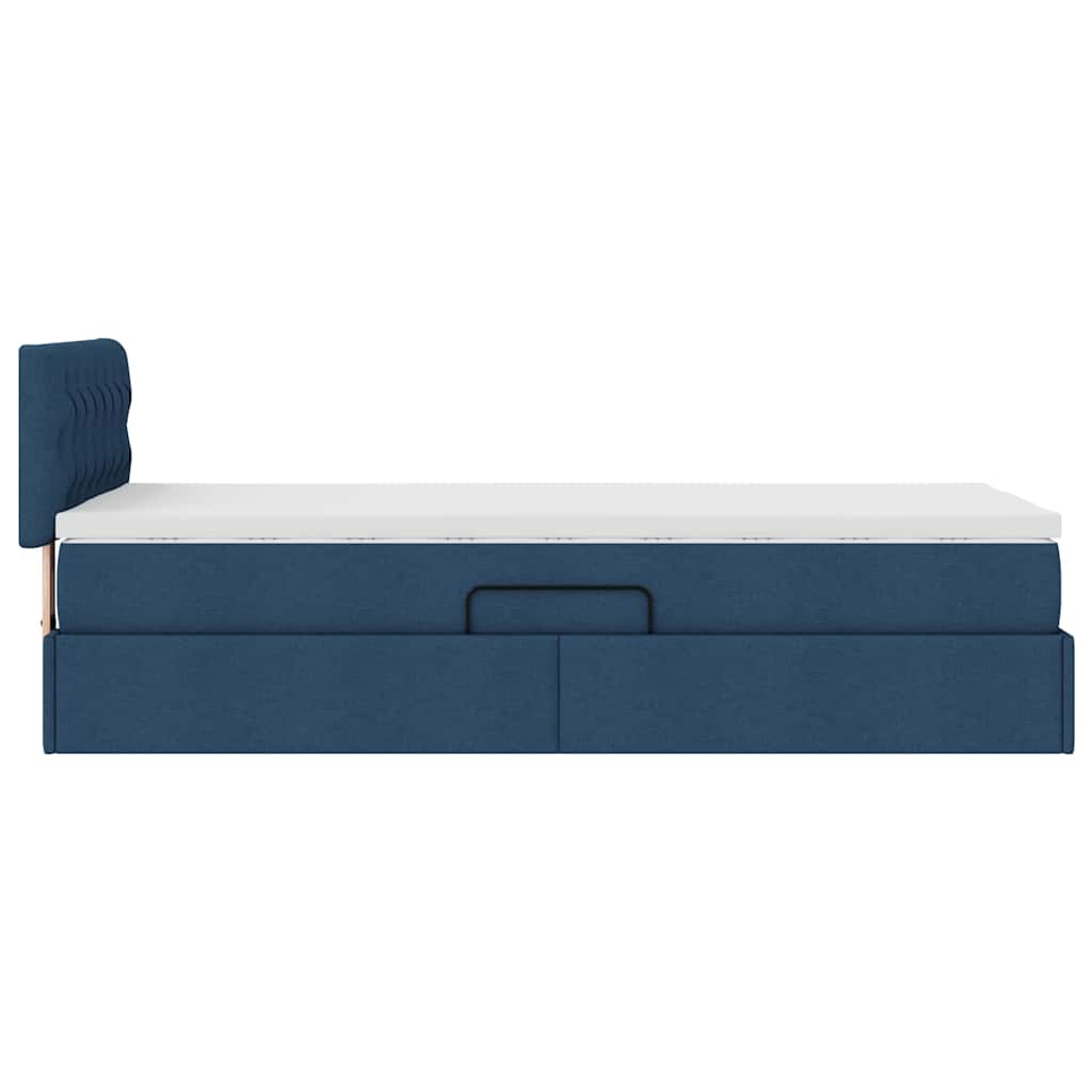 Cama com arrumação e colchão Azul 100 x 200 cm