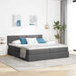 Blue Storage Bed 100 x 200 cm Faux Leather