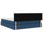 Cama con almacenamiento Azul 100 x 200 cm Cuero sintético