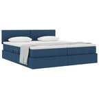 Cama con almacenamiento Azul 100 x 200 cm Cuero sintético