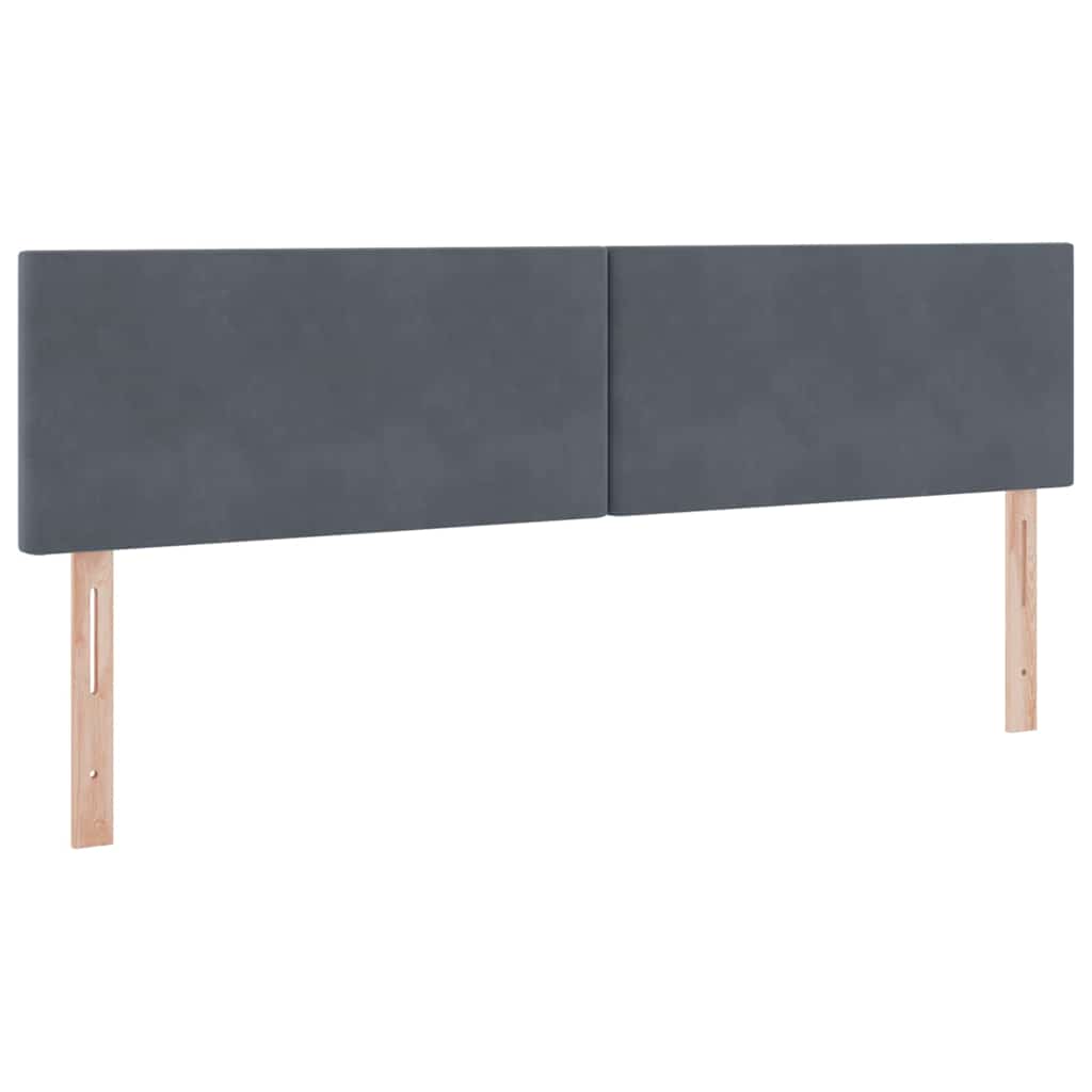Cama con almacenamiento con cabecera Gris oscuro 90 x 200 cm
