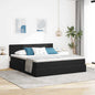 Cama de almacenamiento LED con colchón Azul Oscuro 180 x 200 cm