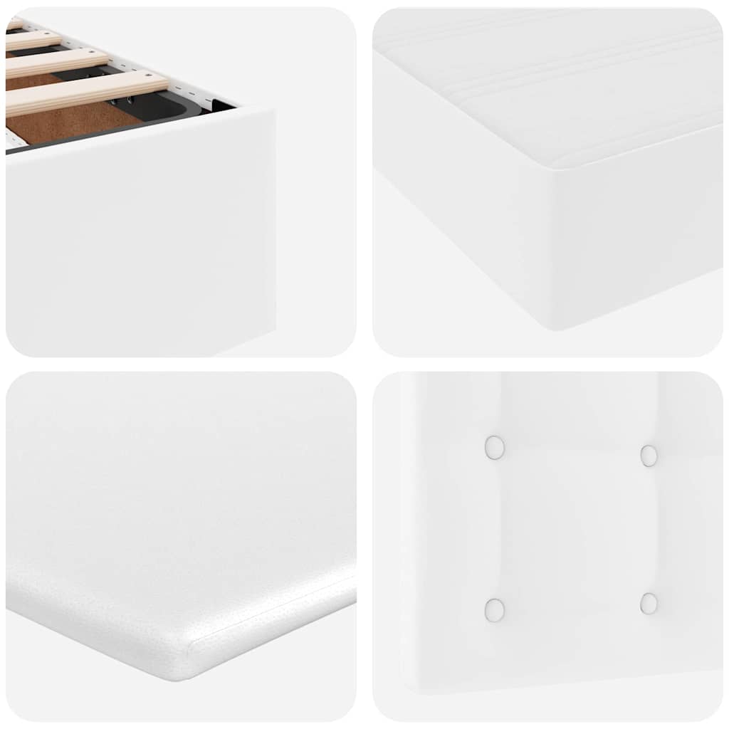 Cama com arrumação 120 x 190 cm Pele sintética