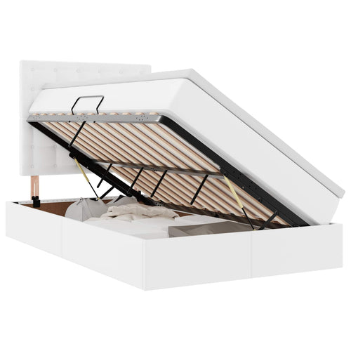 Storage bed 120 x 190 cm Faux leather