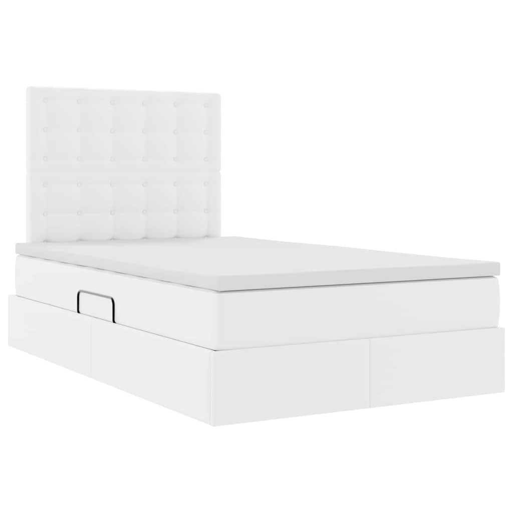 Cama com arrumação 120 x 190 cm Pele sintética