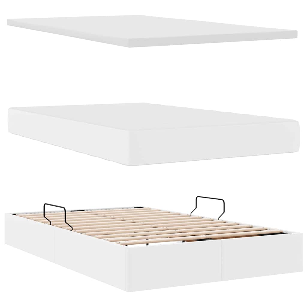 Cama com arrumação 120 x 190 cm Pele sintética