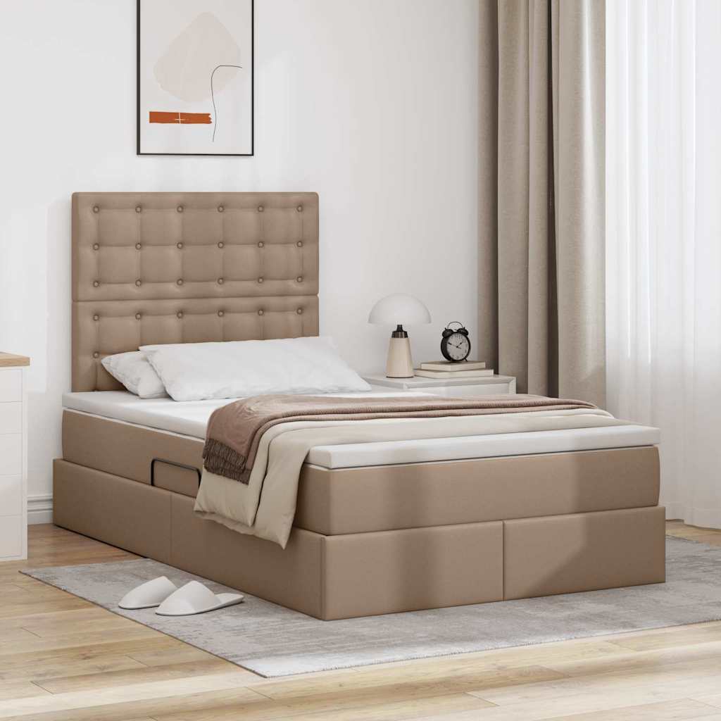 Cama com arrumação 120 x 190 cm Pele sintética