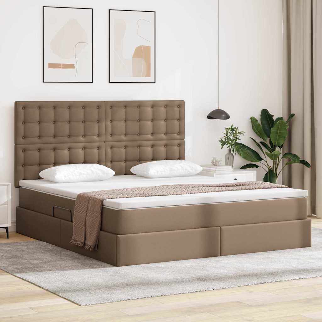 Cama com arrumação 120 x 190 cm Pele sintética