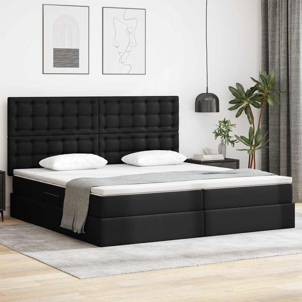 Cama com arrumação 120 x 190 cm Pele sintética