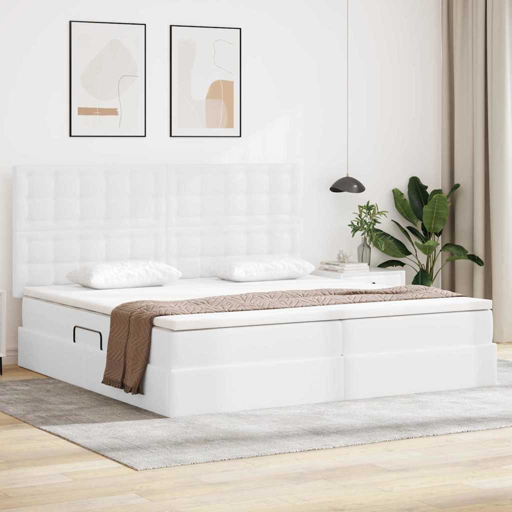 Cama com arrumação 120 x 190 cm Pele sintética