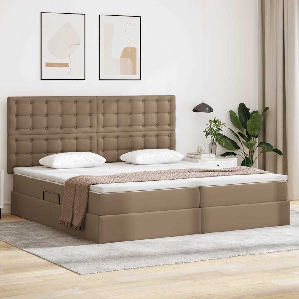 Cama com arrumação 120 x 190 cm Pele sintética