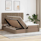 Cama con almacenamiento y colchón Capuchino 180 x 200 cm