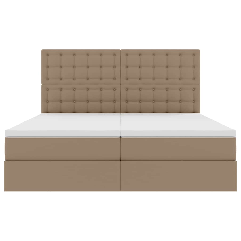 Cama con almacenamiento y colchón Capuchino 180 x 200 cm