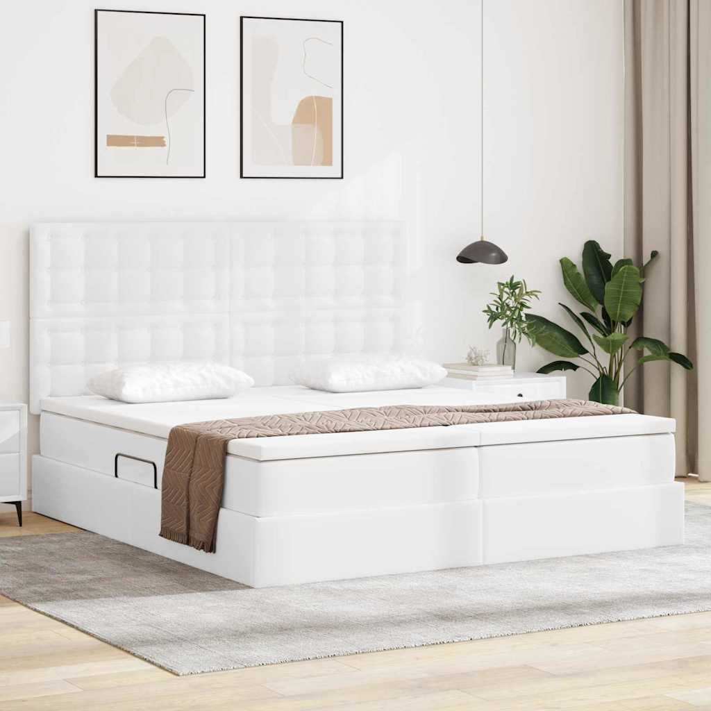 Bed with storage and Cappuccino mattress 180 x 200 cm
