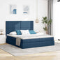 Cama con almacenamiento con cabecera Azul 180 x 200 cm Tela