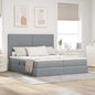 Cama con almacenamiento con cabecera Azul 180 x 200 cm Tela