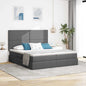 Cama con almacenamiento con cabecera Azul 180 x 200 cm Tela