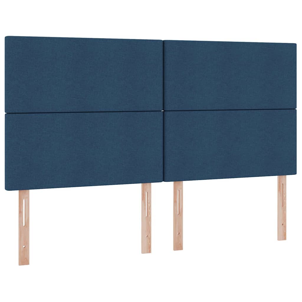 Cama de almacenamiento LED con colchón Azul 180 x 200 cm Tela