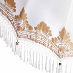 Paraguas balinés con base Crema 185 x 185 x 260 cm Algodón