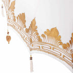 Paraguas balinés con base Crema 185 x 185 x 260 cm Algodón