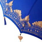 Paraguas balinés con base Azul 185 x 185 x 260 cm Algodón