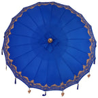 Paraguas balinés con base Azul 185 x 185 x 260 cm Algodón