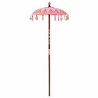 Paraguas balinés con base Rosa 95 x 95 x 260 cm Algodón