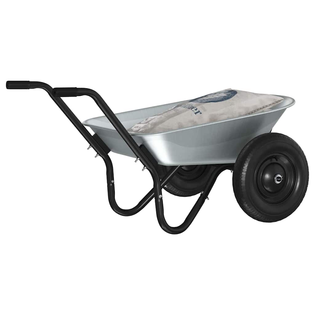 Carretilla Plata y Negro 124 x 73 x 65 cm Acero
