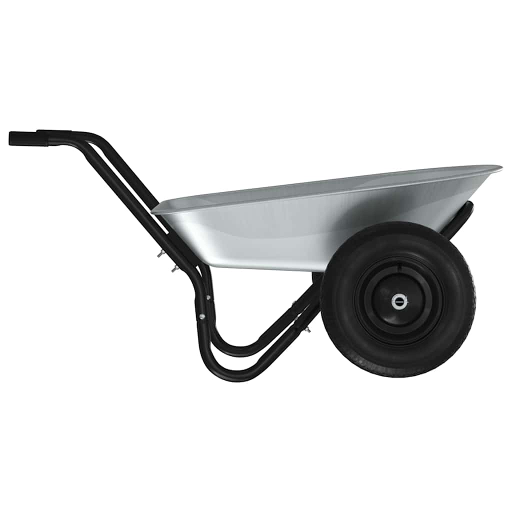Carretilla Plata y Negro 124 x 73 x 65 cm Acero
