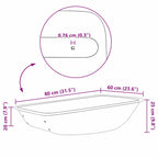 Reemplazo de bandeja de carretilla Plateado 80 x 60 x 25 cm