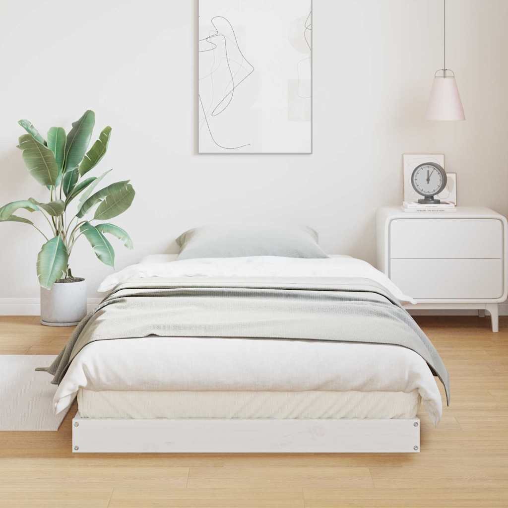 Estructura de cama 100 x 210 cm Madera de pino macizo