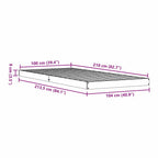 Estructura de cama 100 x 210 cm Madera de pino macizo