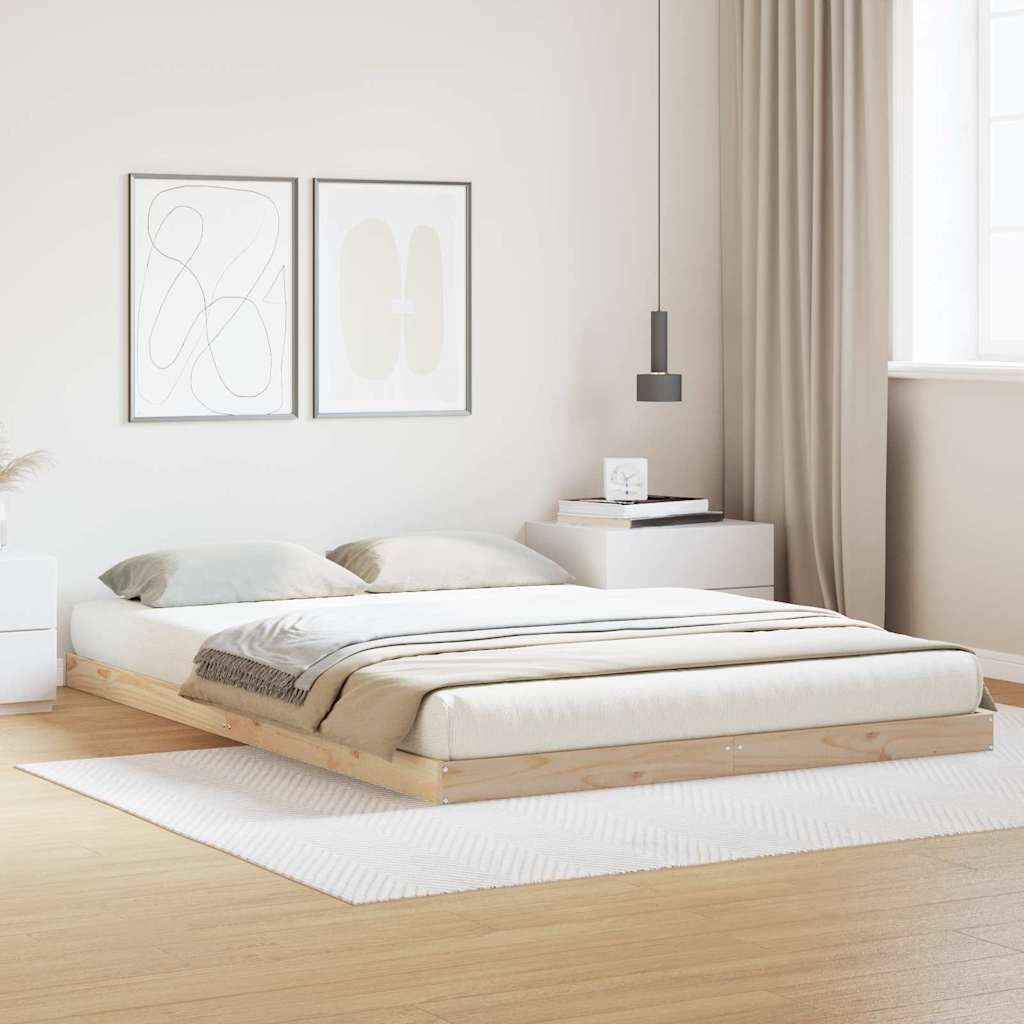 Estructura de cama 100 x 210 cm Madera de pino macizo