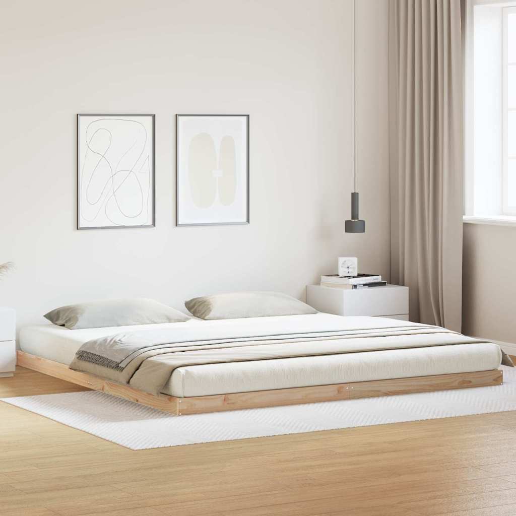 Estructura de cama 100 x 210 cm Madera de pino macizo