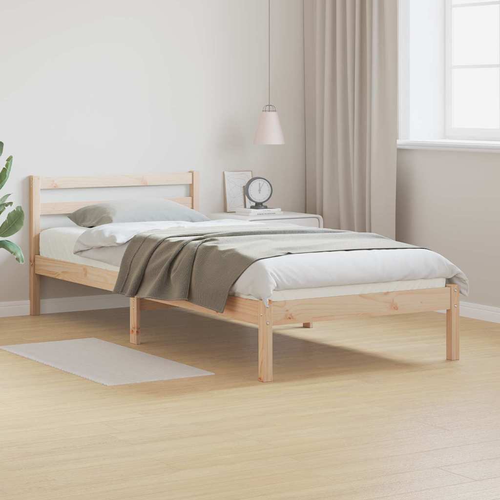 Estructura de cama 215,5 x 85,5 x 69,5 cm Madera de Pino Macizo