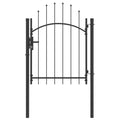 Puerta de jardín con cerradura Woerden Gris 100 x 100 cm Acero
