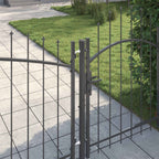Puerta de jardín con cerradura Woerden Gris 100 x 400 cm Acero