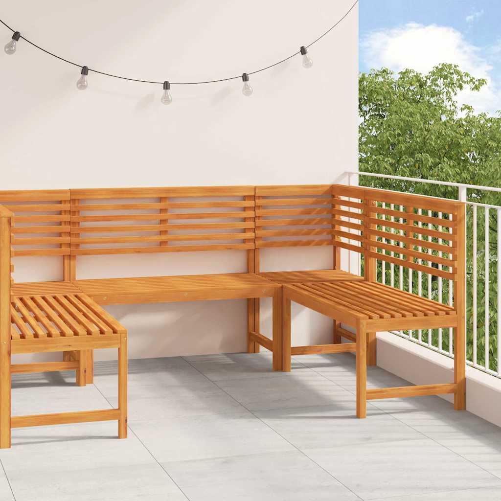 Conjunto de Bancos de Jardín 2 pcs Marrón