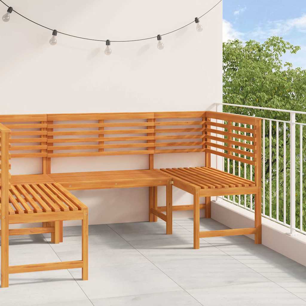 Conjunto de Bancos de Jardín 2 pcs Marrón